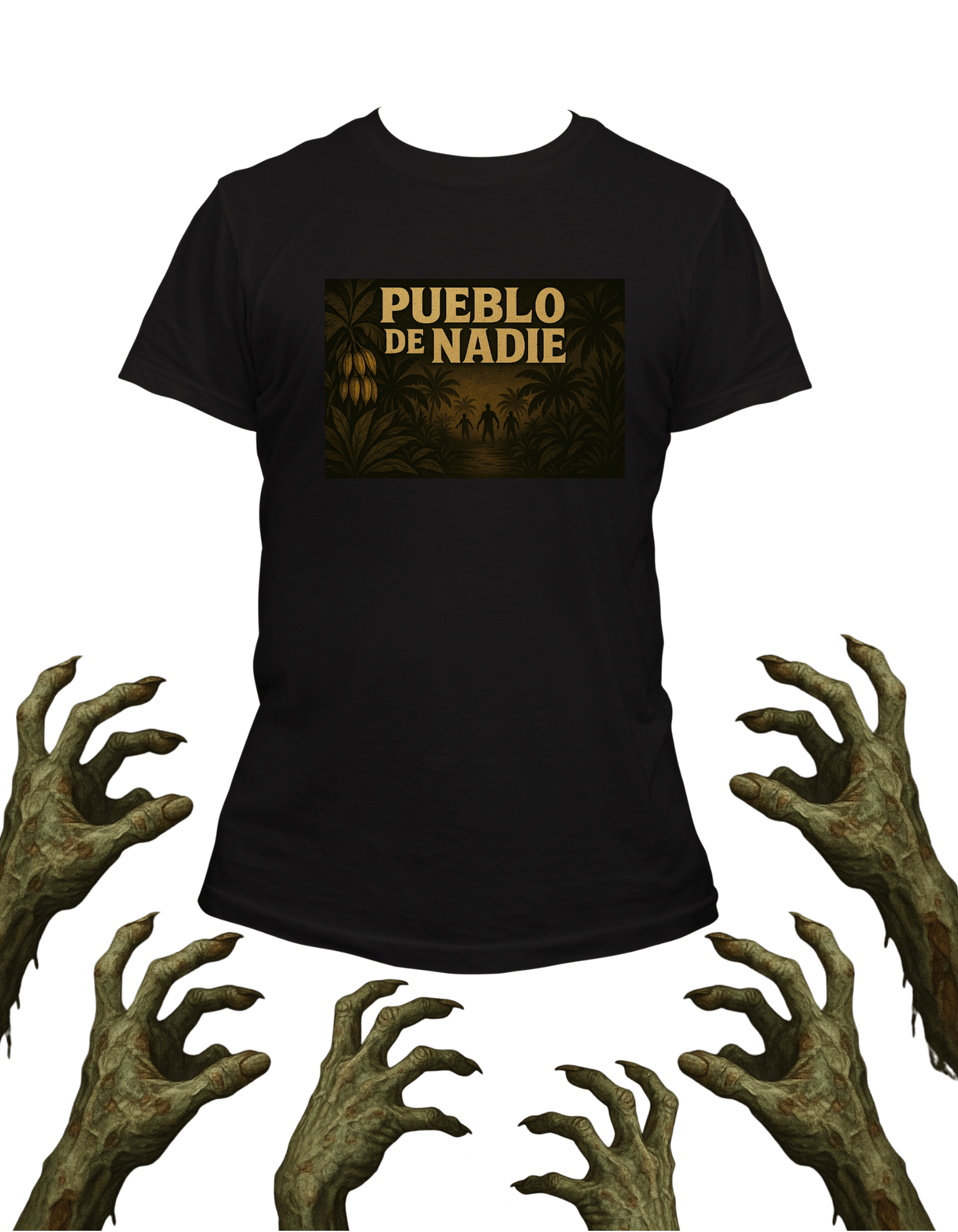 Playera promocional Pueblo de Nadie modelo 44