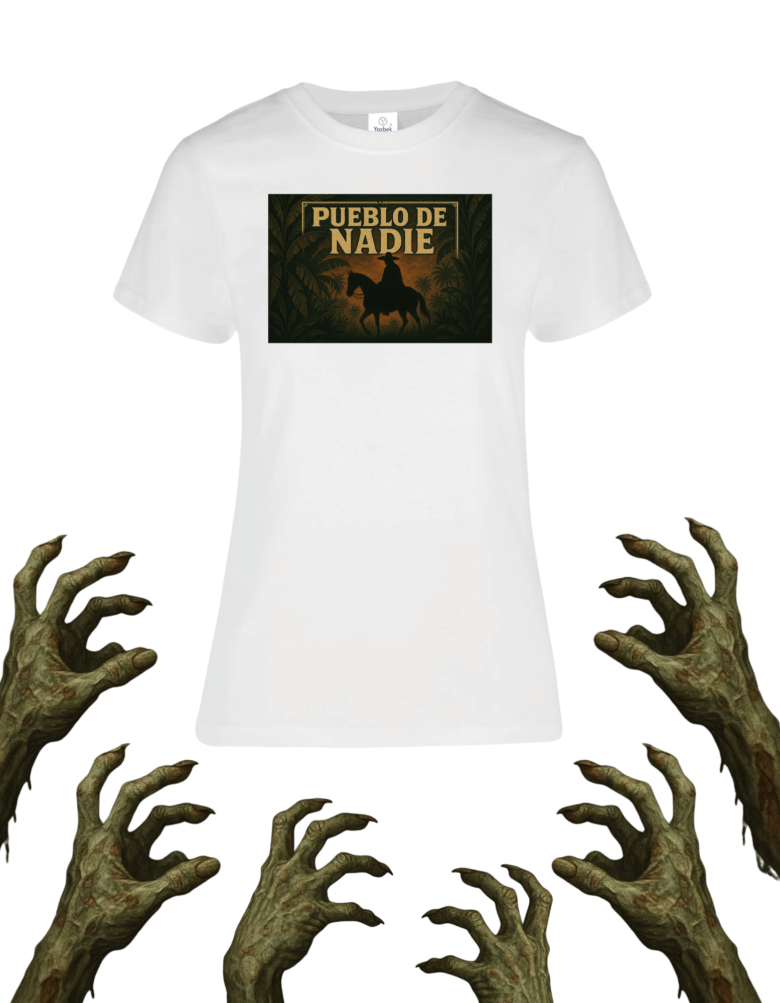 Playera promocional Pueblo de Nadie modelo 53