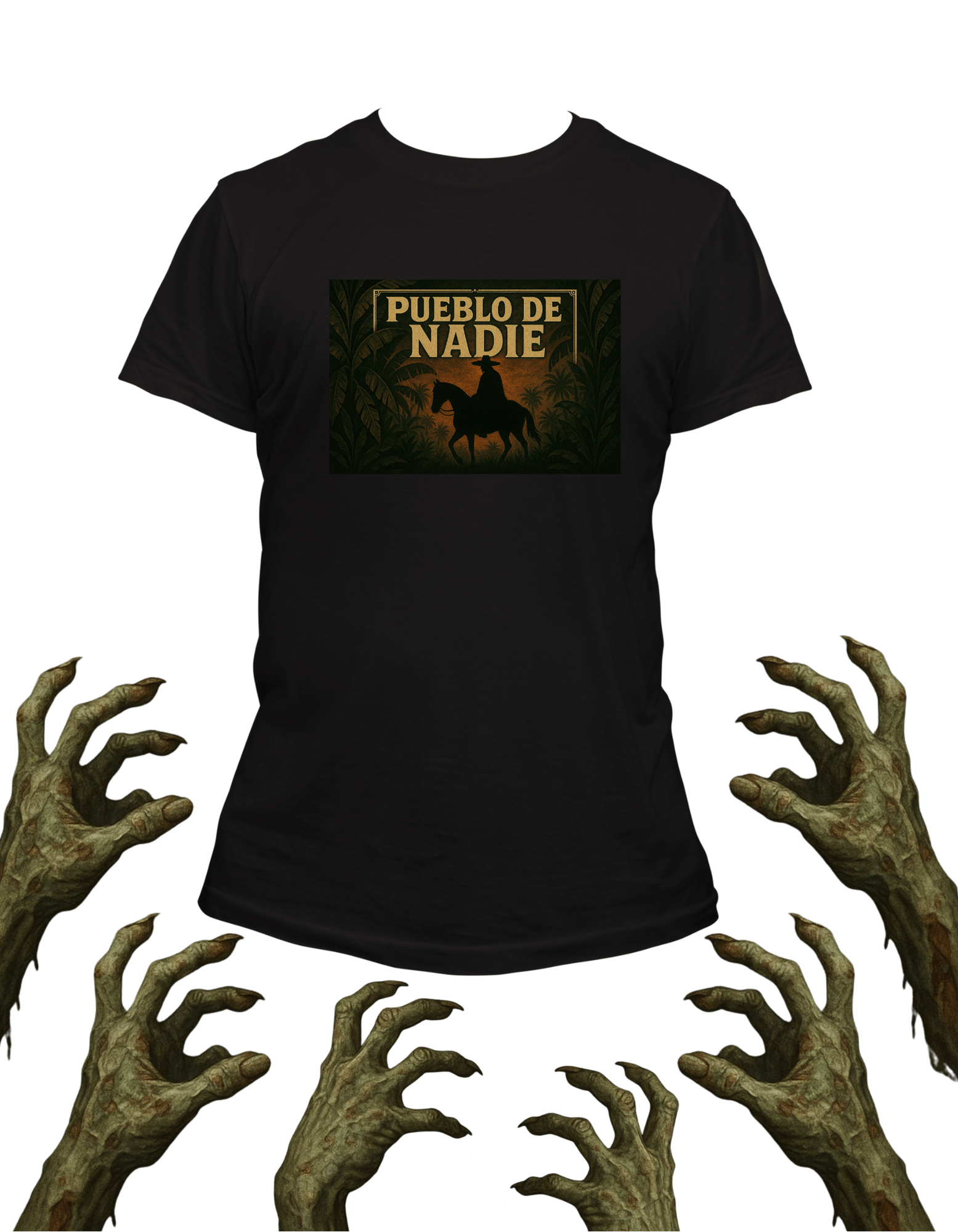 Playera promocional Pueblo de Nadie modelo 66