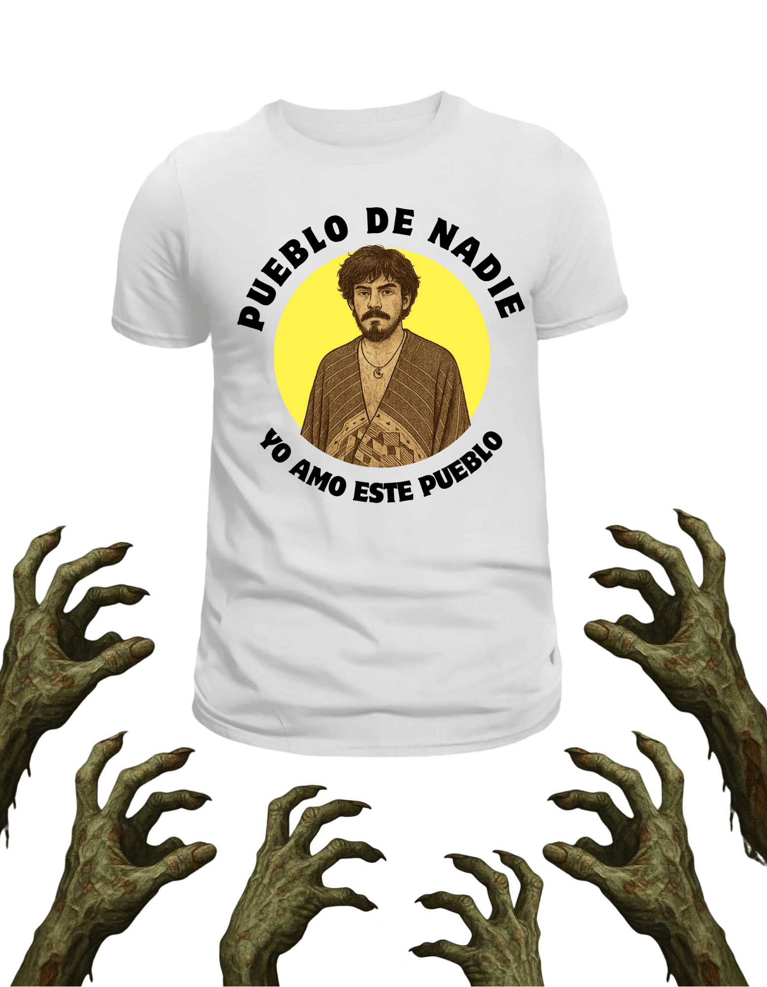 Playera promocional Pueblo de Nadie modelo 8