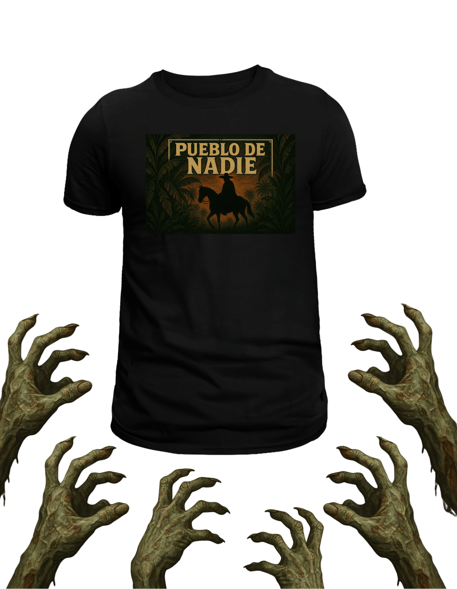 Playera promocional Pueblo de Nadie modelo 26