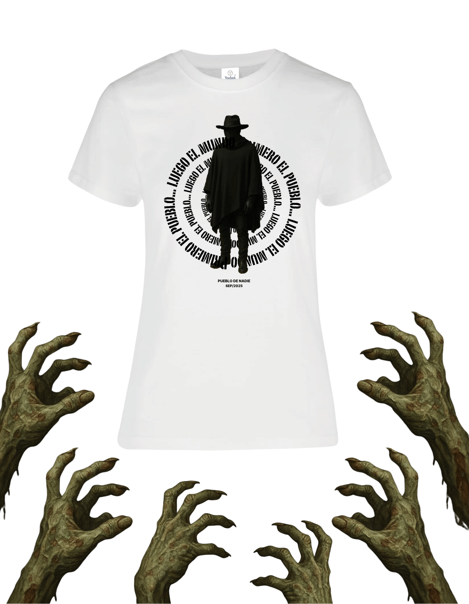 Playera promocional Pueblo de Nadie modelo 41