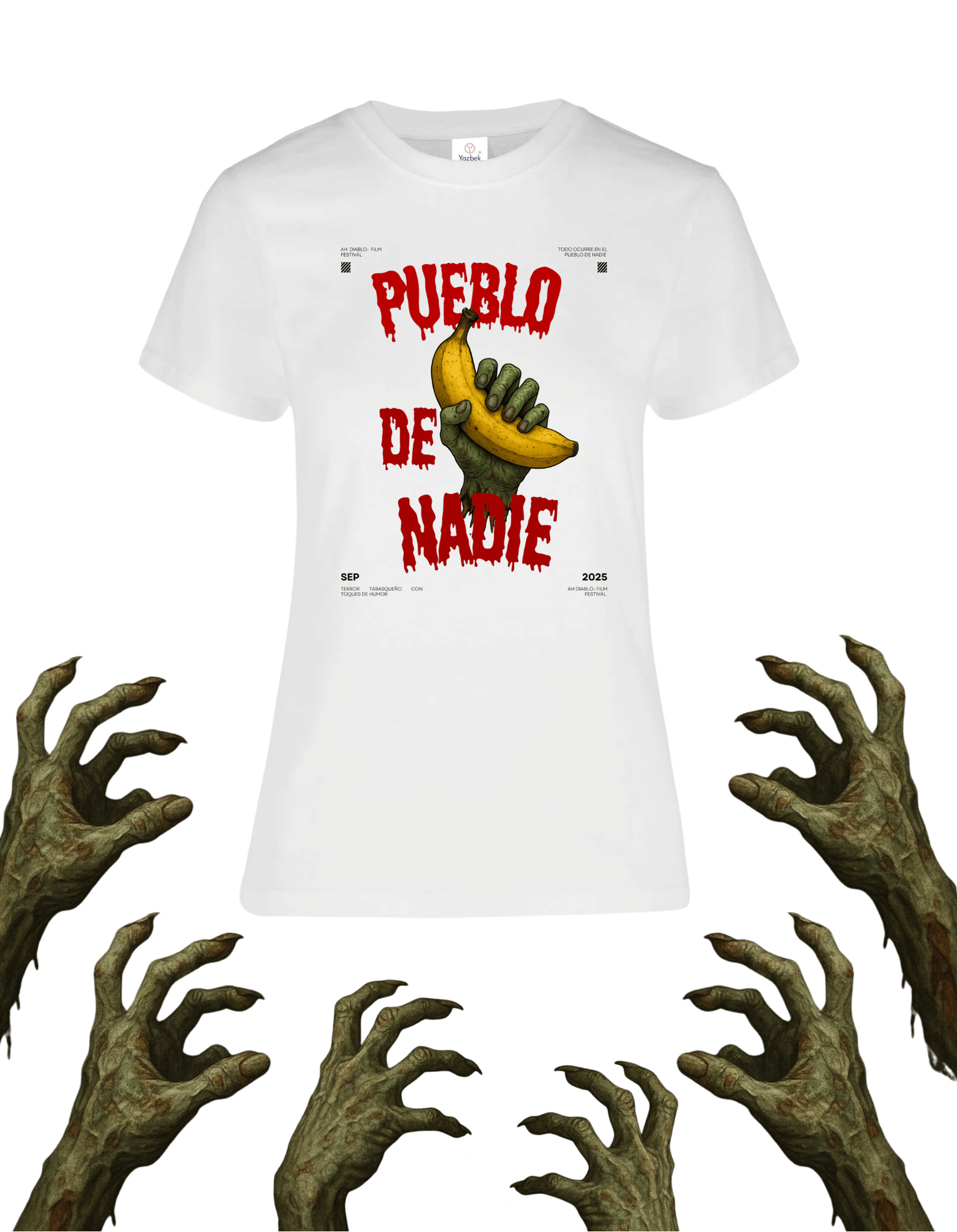 Playera promocional Pueblo de Nadie modelo 39