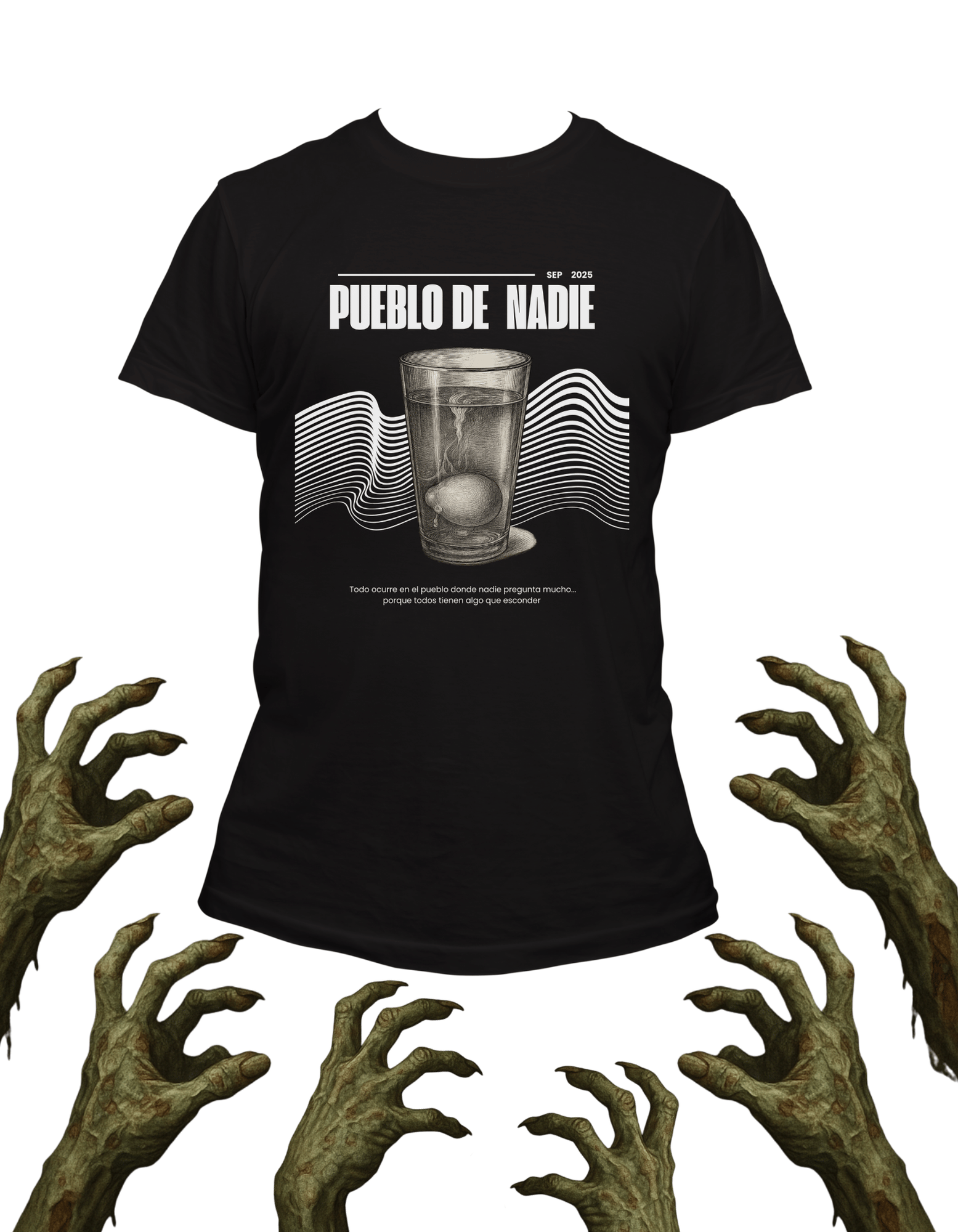 Playera promocional Pueblo de Nadie modelo 35